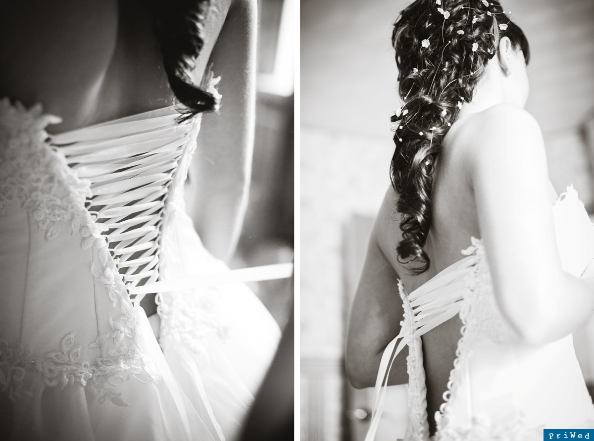 Сборы невесты со спины