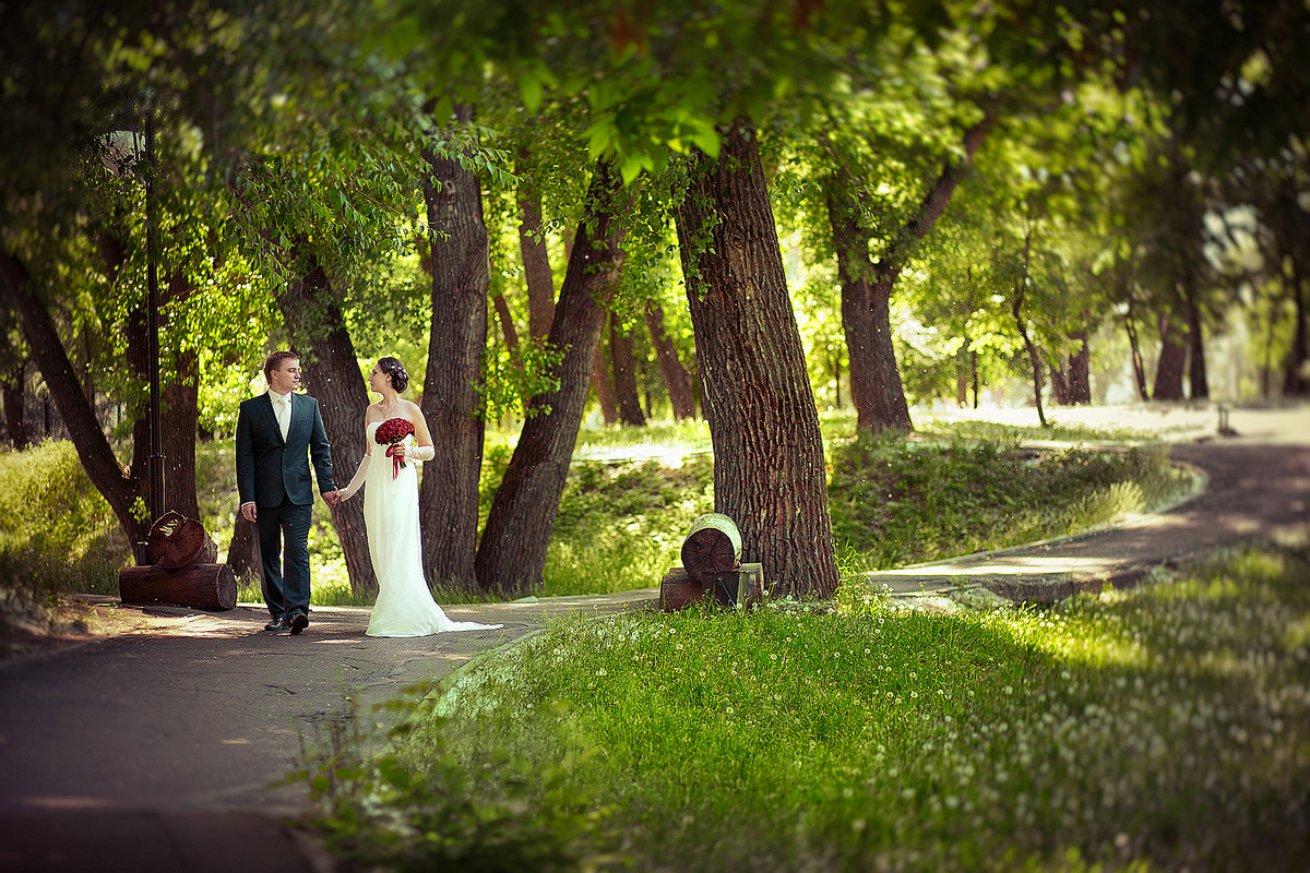 Харитоновский парк фотосессия свадьбы
