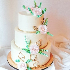 Свадебный геометрический торт
