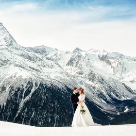 Зимняя свадьба в горах